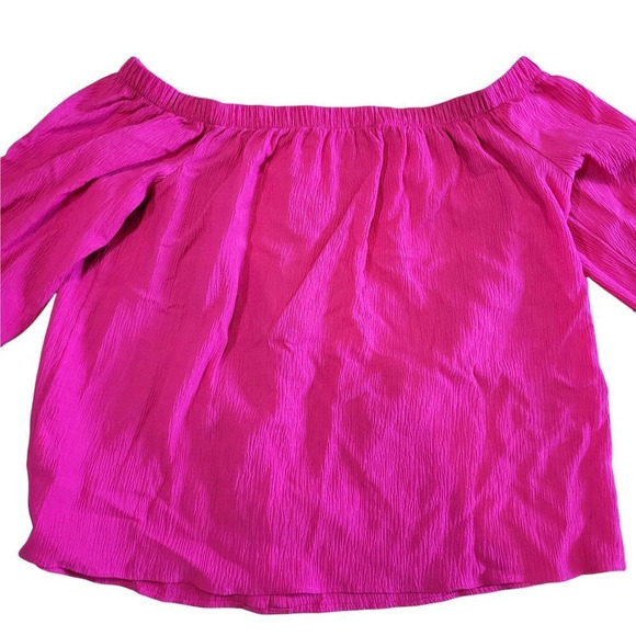 Reitmans Pink Off the Shoulder Top Short Cut Medium - Picture 5 of 9
